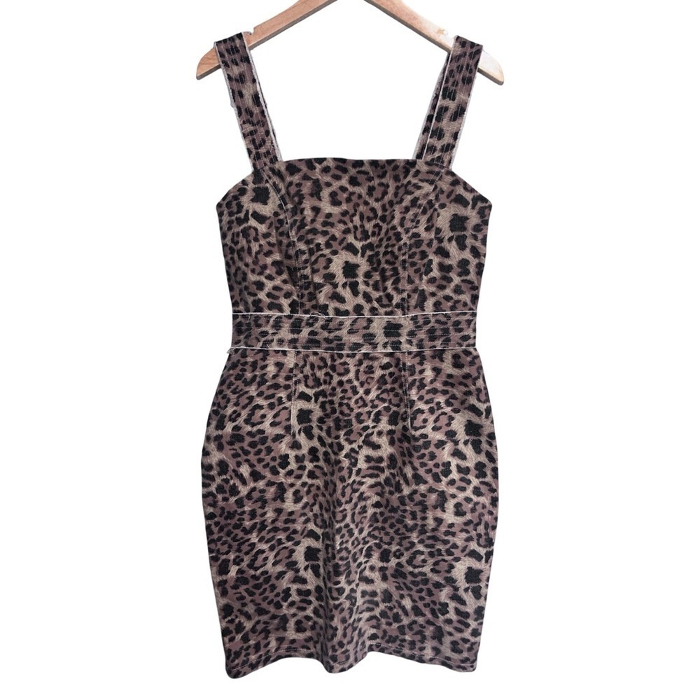 Olivaceous Leopard Print Mini Dress